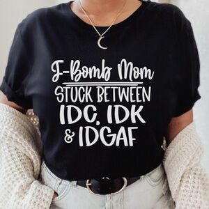 New F bomb mom Funny Graphic Shirt S-5X